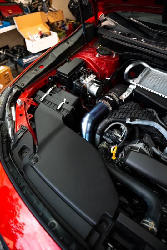 Torque Solution 2022+ Subaru WRX / 19-23 Subaru Ascent Titanium Top Mount Charge Pipe - Burnt Blue - Bull Strap