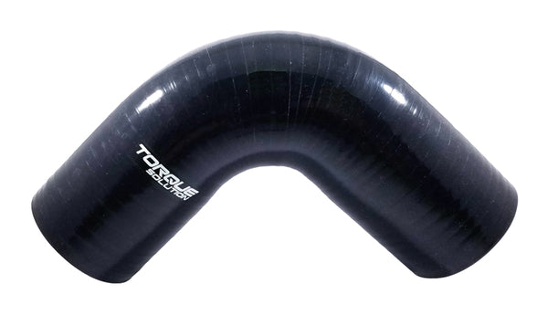 Torque Solution 90 Degree Silicone Elbow: 2.5 inch Black Universal - Bull Strap