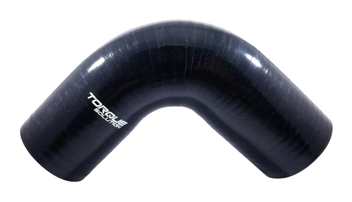 Torque Solution 90 Degree Silicone Elbow: 2.5 inch Black Universal - Bull Strap