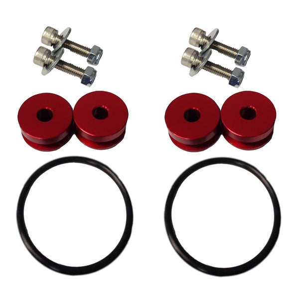 Torque Solution Billet Bumper Quick Release Kit (Red): Universal - Bull Strap