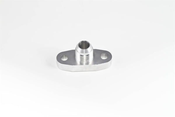 Torque Solution Billet Oil Drain Flange w/ Integrated -10 Flare: Universal T3/T4 & PTE Turbos - Bull Strap