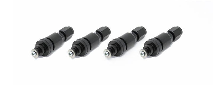 Torque Solution Billet TPMS Valve Stem Kit (Black) 2008+ Subaru Legacy Impreza WRX / STi - Bull Strap