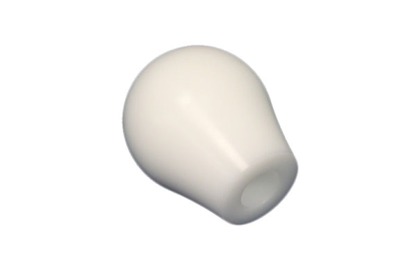 Torque Solution Delrin Tear Drop Shift Knob (White) Universal 10x1.5 - Bull Strap