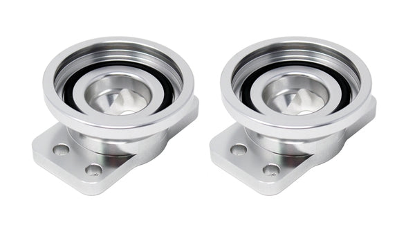 Torque Solution Dual HKS Blow Off Valve Adapter 2018+ Kia Stinger 3.3T - Bull Strap