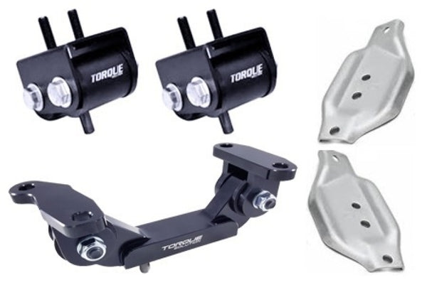 Torque Solution Engine/Transmission Mount Kit w/ OEM Mount Plates: 02-14 Subaru WRX / 04+ STI - Bull Strap