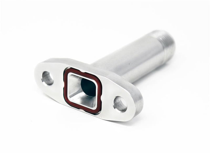 Torque Solution Extended Port Matched Oil Drain Flange: -10AN for T3/T4 PTE / Turbonetics - Bull Strap