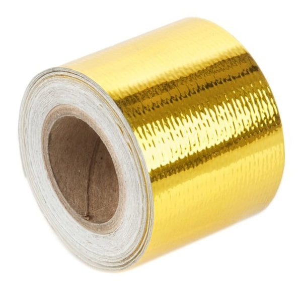 Torque Solution Gold Reflective Heat Tape Universal 2inx30ft - Bull Strap