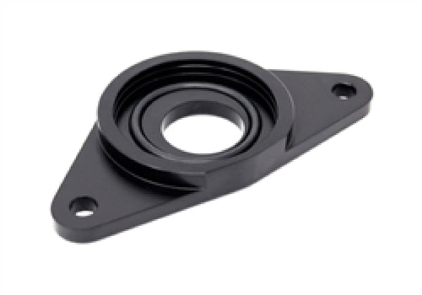 Torque Solution HKS BOV Adapter Flange: Subaru WRX / STi - Black - Bull Strap