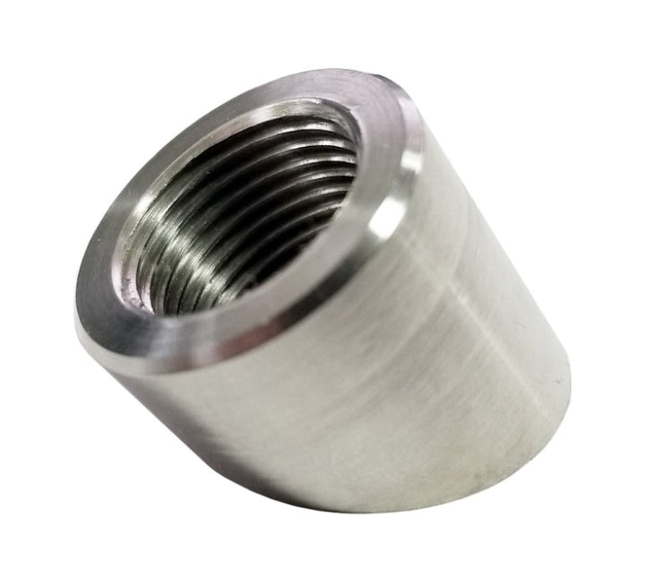 Torque Solution O2 Sensor Bung 60 Degree Angled Stainless Steel - Bull Strap