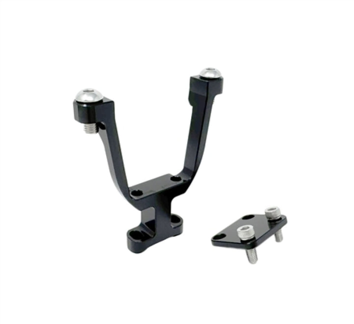 Torque Solution Subaru STI 04-22 Coolant Expansion Tank Pedestal - Black - Bull Strap