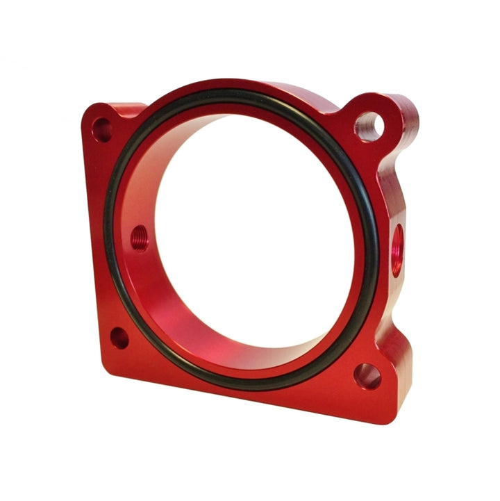Torque Solution Throttle Body Spacer (Red) Ford F-150 3.5L Ecoboost / 3.7L V6 - Bull Strap