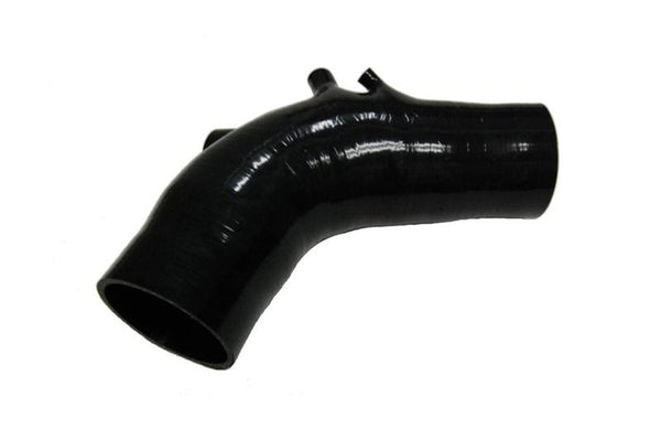 Torque Solution Turbo Inlet Hose Black (Recirc): 02-07 WRX / 04-20 STI / 05-09 Legacy GT (3in Inlet) - Bull Strap