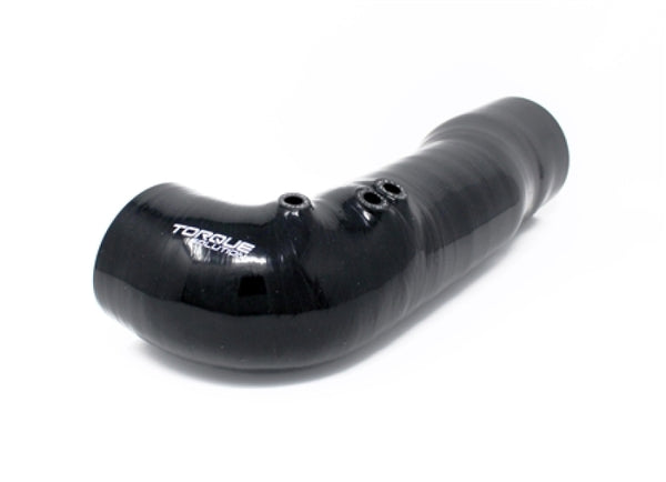 Torque Solution Turbo Inlet Hose (Non-Recirculated) Black 04-20 Subaru STI w/ 3.3in/84mm FP Turbo - Bull Strap