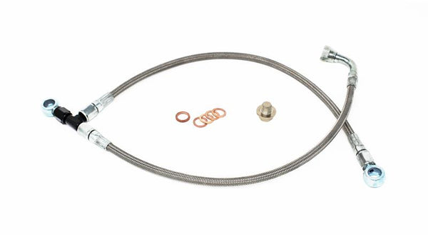 Torque Solution Turbo Oil Feed Line Kit - Subaru EJ w/ Garrett GT Series - Bull Strap