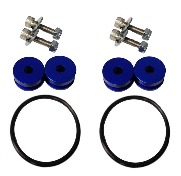 Torque Solution Universal Billet Bumper Quick Release Kit Universal Blue - Bull Strap