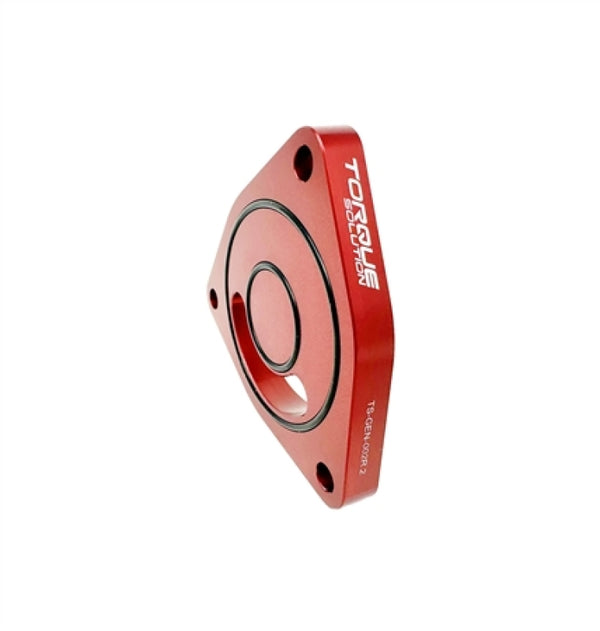 Torque Solution V2 Blow Off BOV Sound Plate (Red): Multiple Applications - Bull Strap