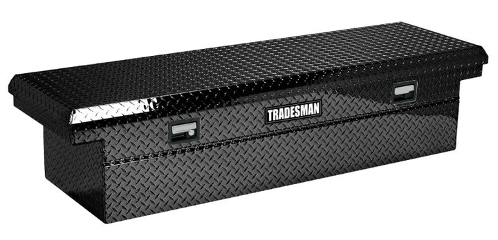 Tradesman Aluminum Economy Cross Bed Low-Profile Truck Tool Box (70in.) - Black - Bull Strap