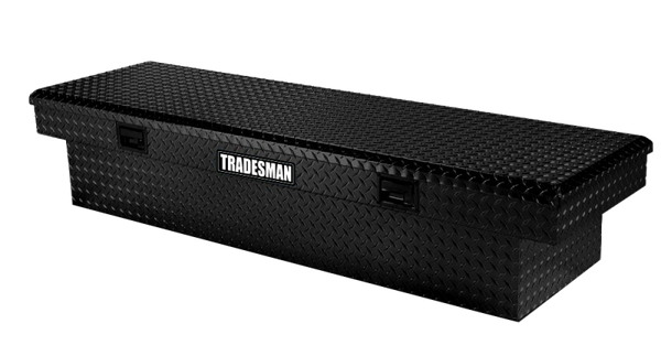 Tradesman Aluminum Economy Cross Bed Truck Tool Box (72in.) - Black - Bull Strap