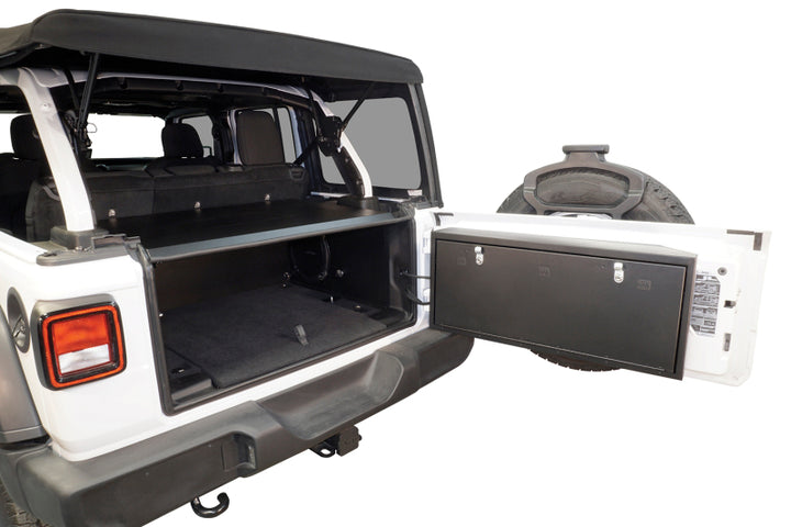 Tuffy Deluxe Enclosure For Jeep Wrangler W/ Subwoofer - Bull Strap