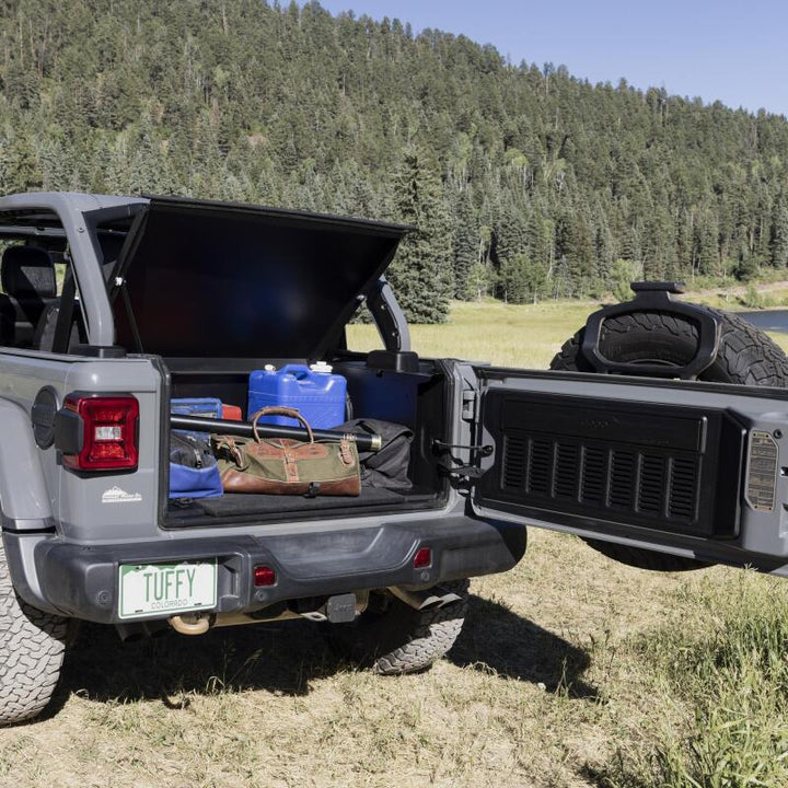 Tuffy Deluxe Enclosure For Jeep Wrangler W/ Subwoofer - Bull Strap