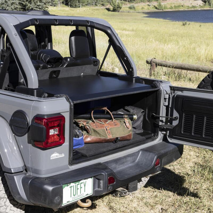 Tuffy Deluxe Enclosure For Jeep Wrangler W/ Subwoofer - Bull Strap