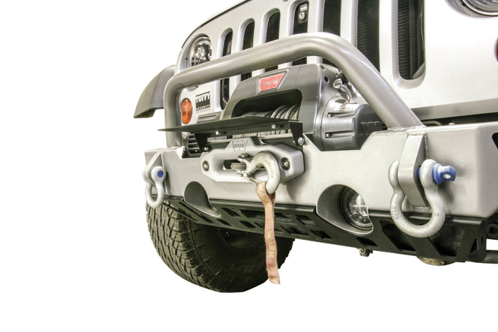Tuffy Flipup License Plate Holder- Winch W/Hawse- Blk - Bull Strap