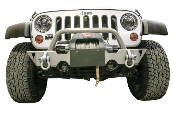 Tuffy Flipup License Plate Holder- Winch W/Hawse- Blk - Bull Strap