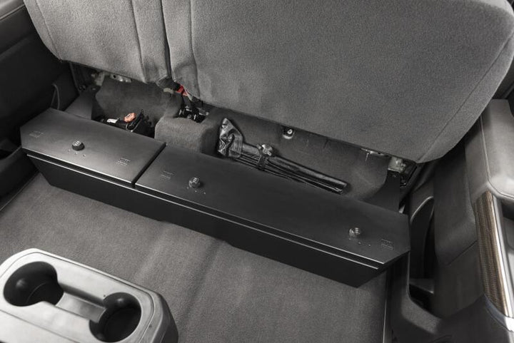 Tuffy Underseat Lockbox W/ Combo Lock For Chevrolet Silverado & Gmc Sierra Crew & Double Cab - Bull Strap
