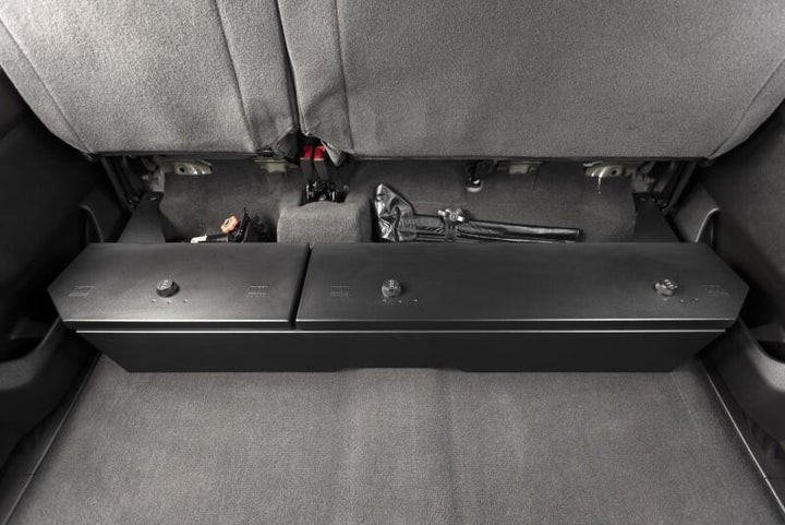 Tuffy Underseat Lockbox W/ Combo Lock For Chevrolet Silverado & Gmc Sierra Crew & Double Cab - Bull Strap
