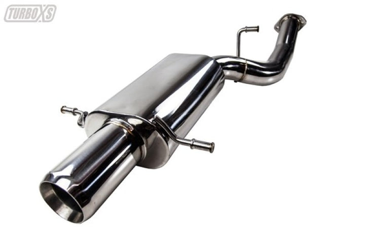 Turbo XS 02-07 WRX-STi Rear Muffler Assembly - Bull Strap
