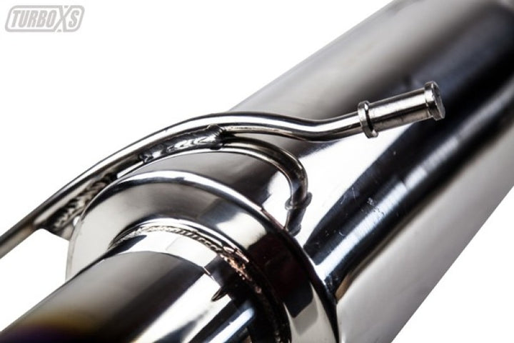 Turbo XS 02-07 WRX-STi Rear Muffler Assembly w/ Titanium Tip - Bull Strap