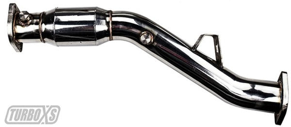 Turbo XS 08-12 WRX-STi / 04-09 LGT High Flow Catalytic Converter Pipe - Bull Strap