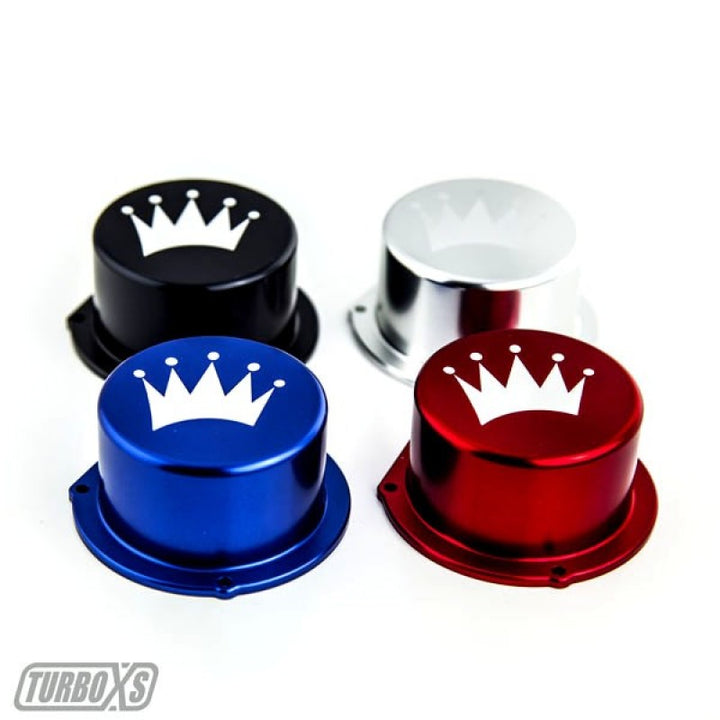 Turbo XS 15-16 Subaru WRX Billet Aluminum Vacuum Pump Cover - Red - Bull Strap