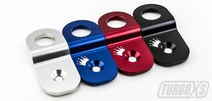 Turbo XS 15-16 Subaru WRX/STI Billet Aluminum Radiator Stay - Black - Bull Strap