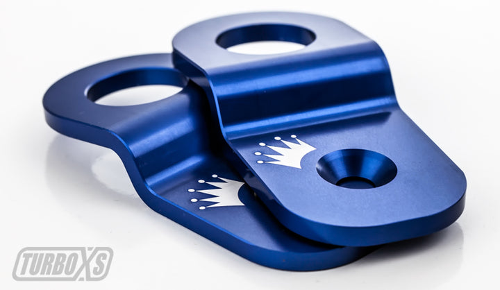 Turbo XS 15-16 Subaru WRX/STI Billet Aluminum Radiator Stay - Blue - Bull Strap