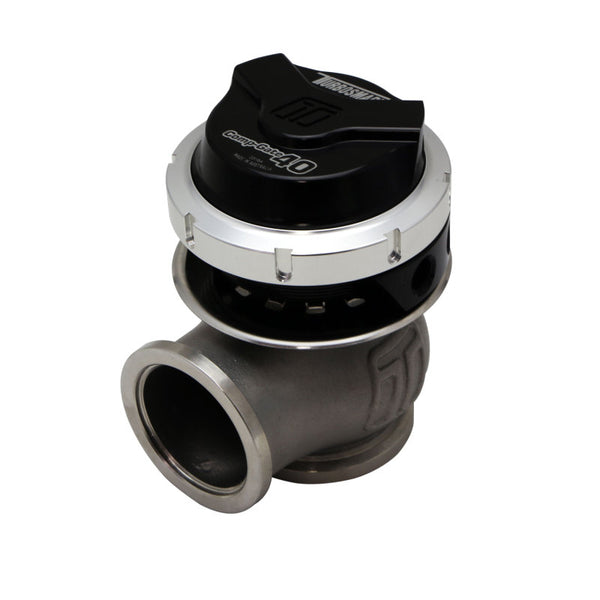 Turbosmart GenV CompGate40 7psi External Wastegate - Black - Bull Strap