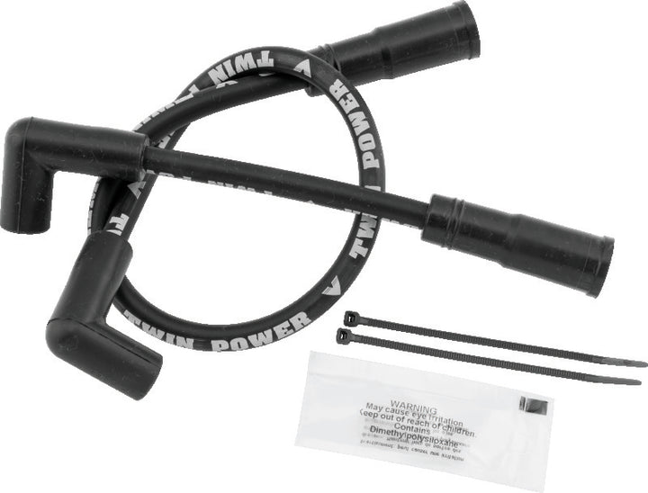 Twin Power 00-17 Softail 99-17 Dyna Black Ignition Wire Set - Bull Strap