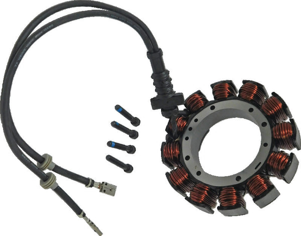 Twin Power 02-05 FLH FLT Stator Replaces H-D 29987-02A 45 Amp - Bull Strap