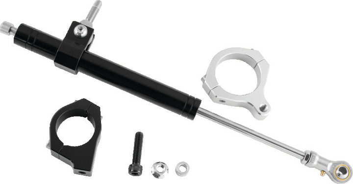 Twin Power 06-17 FXD Black Steering Damper Kit - Bull Strap