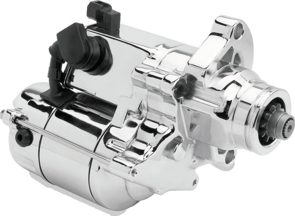 Twin Power 07-17 Big Twins +06 Dyna Exc M8 1.4 Kw Starter Chrome Replaces H-D 31618-06A - Bull Strap