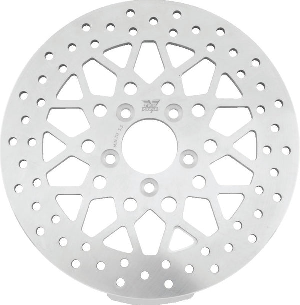 Twin Power 08-Up FLH FLT Rear 11.8 Solid Rotor Mesh - Bull Strap