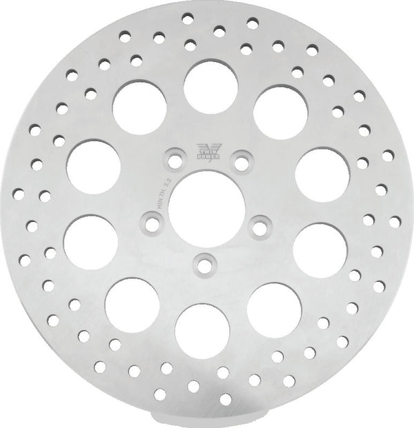 Twin Power 08-Up FLH FLT Rear 11.8 Solid Rotor W/Holes - Bull Strap