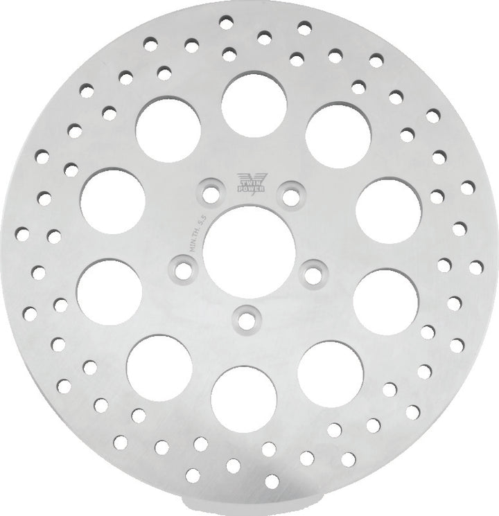 Twin Power 08-Up FLH FLT Rear 11.8 Solid Rotor W/Holes - Bull Strap