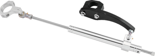 Twin Power 09-13 FLH FLT Models Satin Finish Steering Damper Kit - Bull Strap