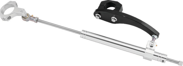 Twin Power 09-13 FLH FLT Models Satin Finish Steering Damper Kit - Bull Strap
