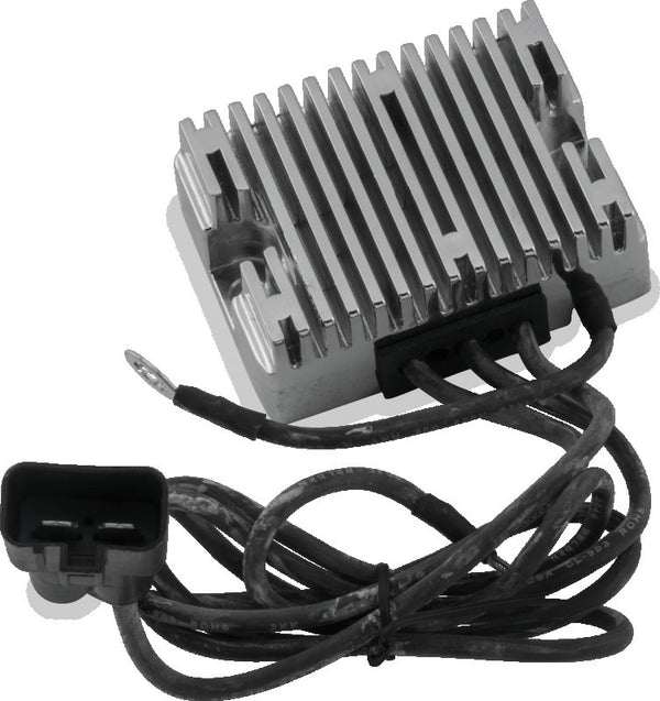 Twin Power 2000 FXD Voltage Regulator Chrome Replaces H-D 74512-00 38 Amp - Bull Strap