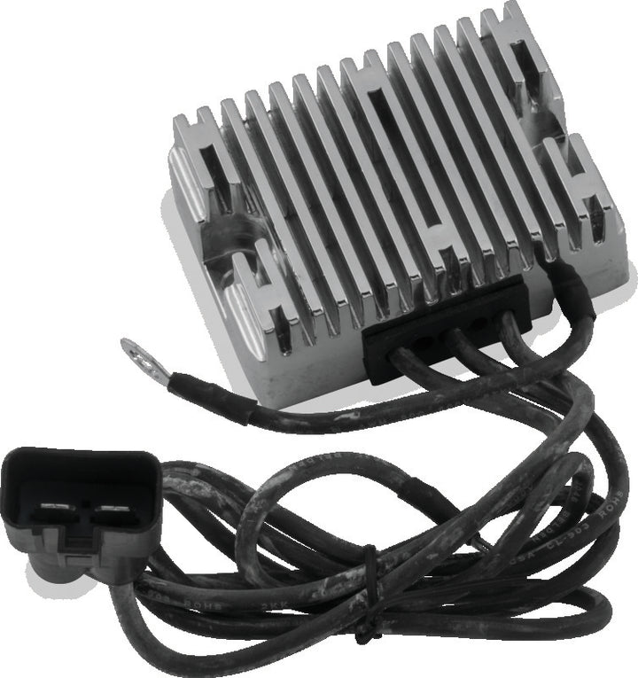Twin Power 2000 FXD Voltage Regulator Chrome Replaces H-D 74512-00 38 Amp - Bull Strap