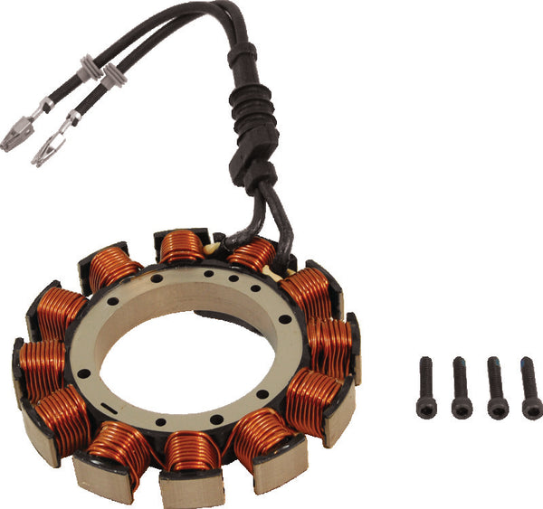 Twin Power 2000 Softails 99-03 Dyna Stator Replaces H-D 29951-99A 38 Amp - Bull Strap
