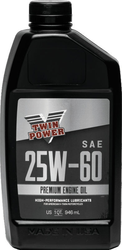 Twin Power 25W60 Premium Oil Quart - Bull Strap