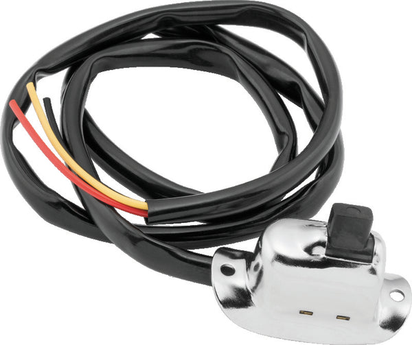 Twin Power 36-69 FL 52-72 XL and Custom Use Chrome Headlight Switch Replaces H-D 70060-29 With Wires - Bull Strap